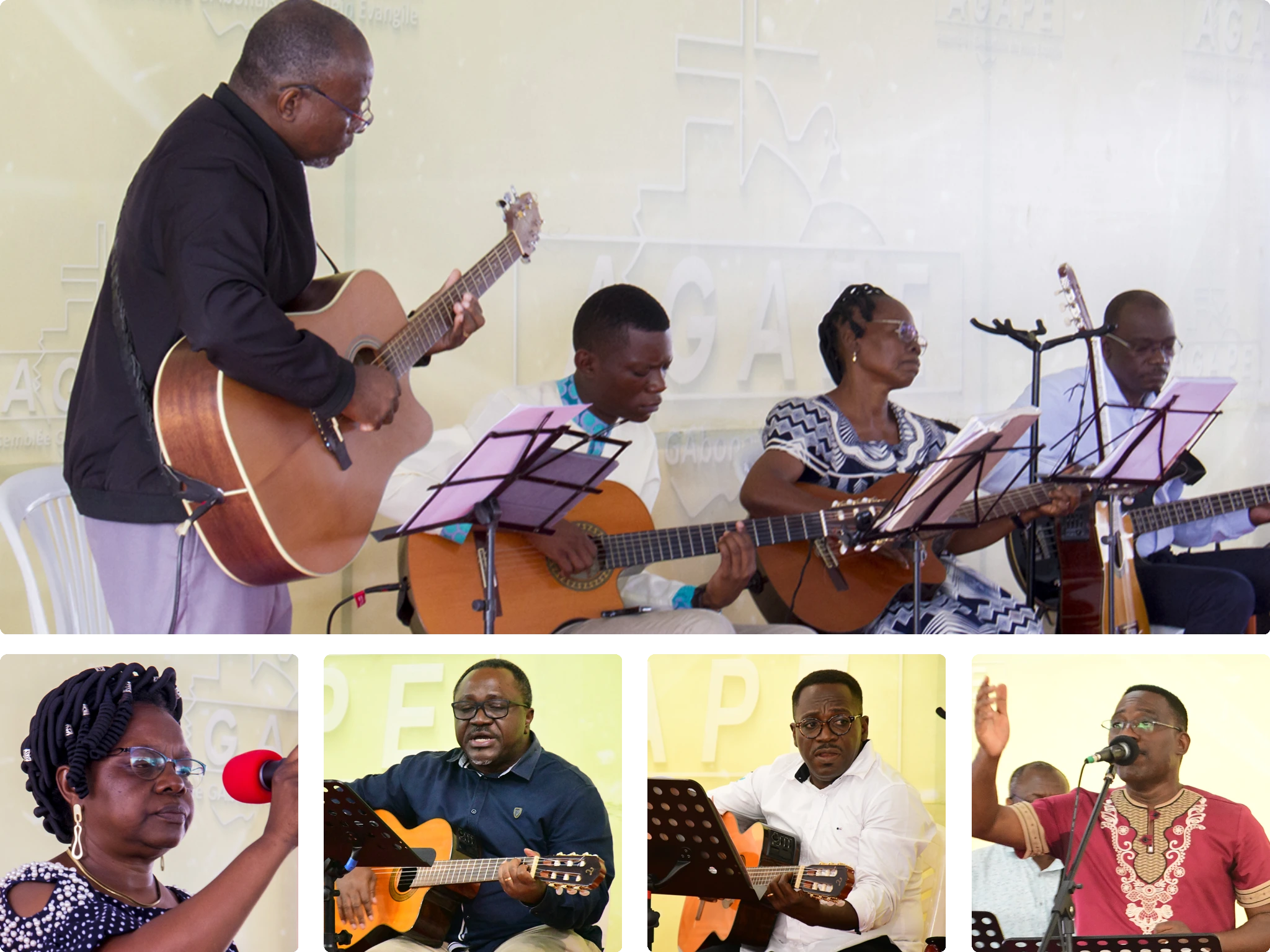 Chorale Chant d'Amour pour le Roi des rois en pleine louange lors d'un culte AGAPE