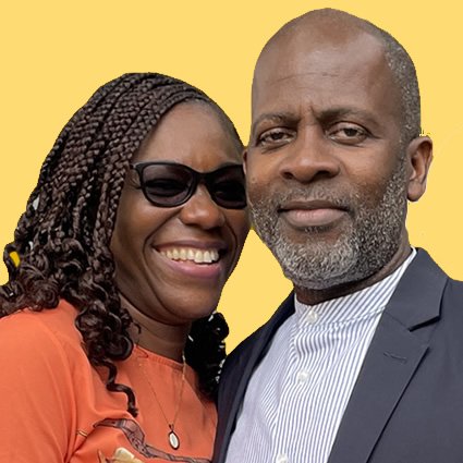 Ancien Franck BIOUGHE et son épouse Maryse